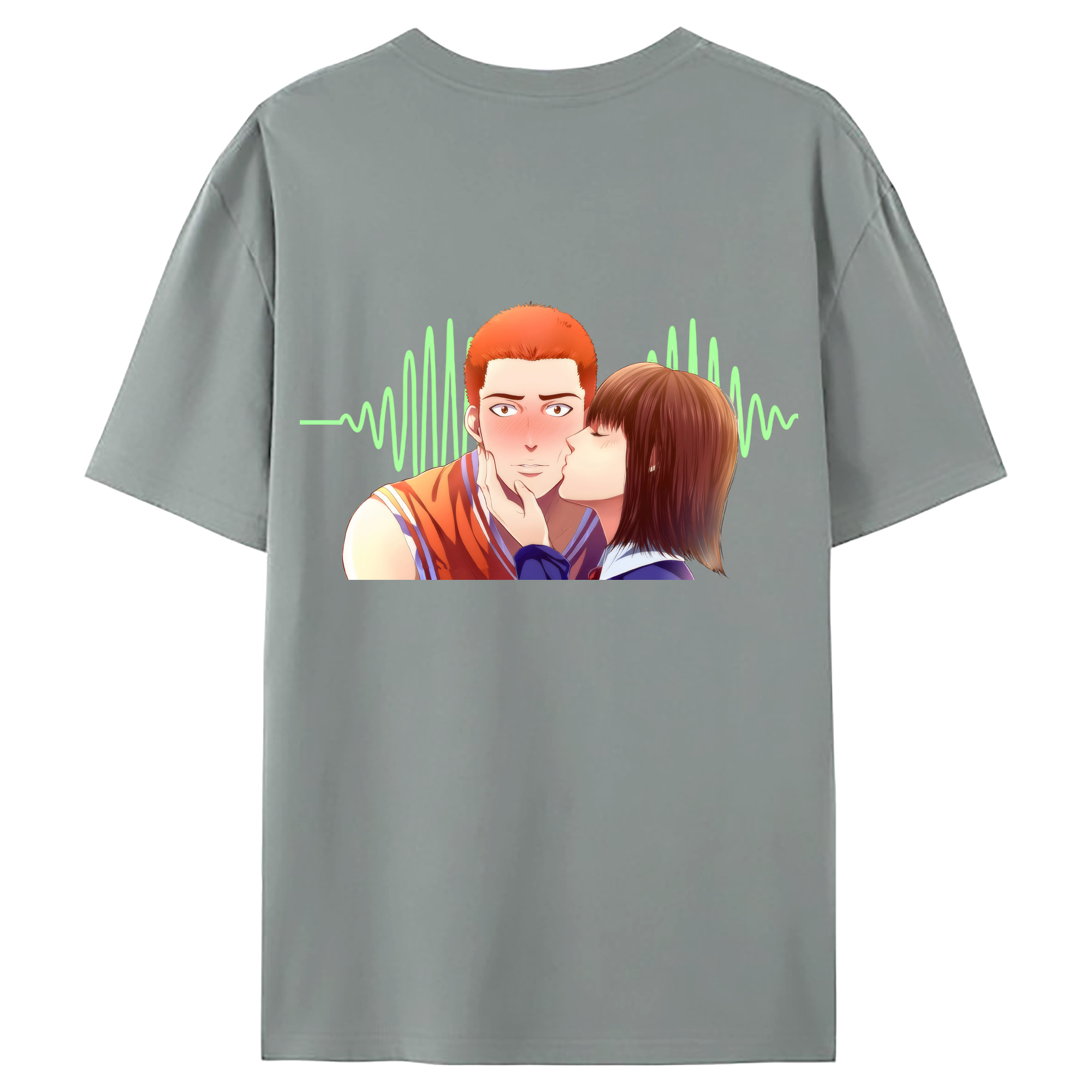 （画像用） SLAM DUNK／スラムダンク 綿100％ メンズ半袖Tシャツ（バックプリント） 通気性